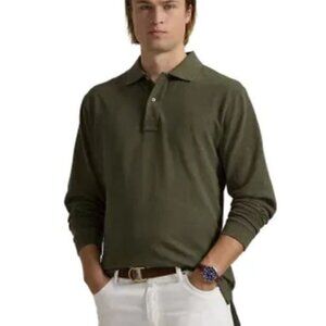 Pendelton 1/4 Button XL Olive Heather Long Sleeve Shirt Preppy Athletic Travel